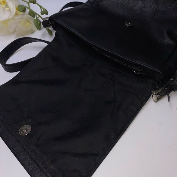 Fossil Flap Leather Messenger Bag Black Medium - Picture 10 of 12